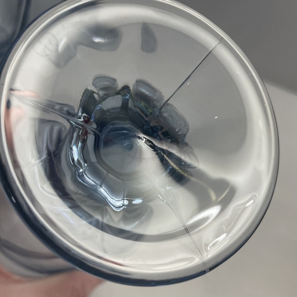 Vintage NORITAKE Sweet Swirl Glass Set of 4 Water Goblets Light Blue 7 3/8" - Picture 10 of 11